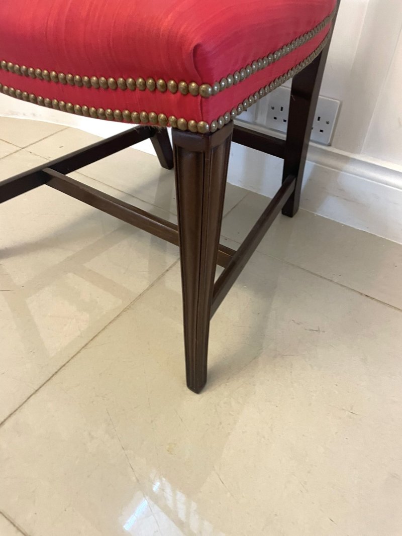 Outstanding Quality Set of 4 Antique Victorian Carved Mahogany Dining Chairs - Image 10